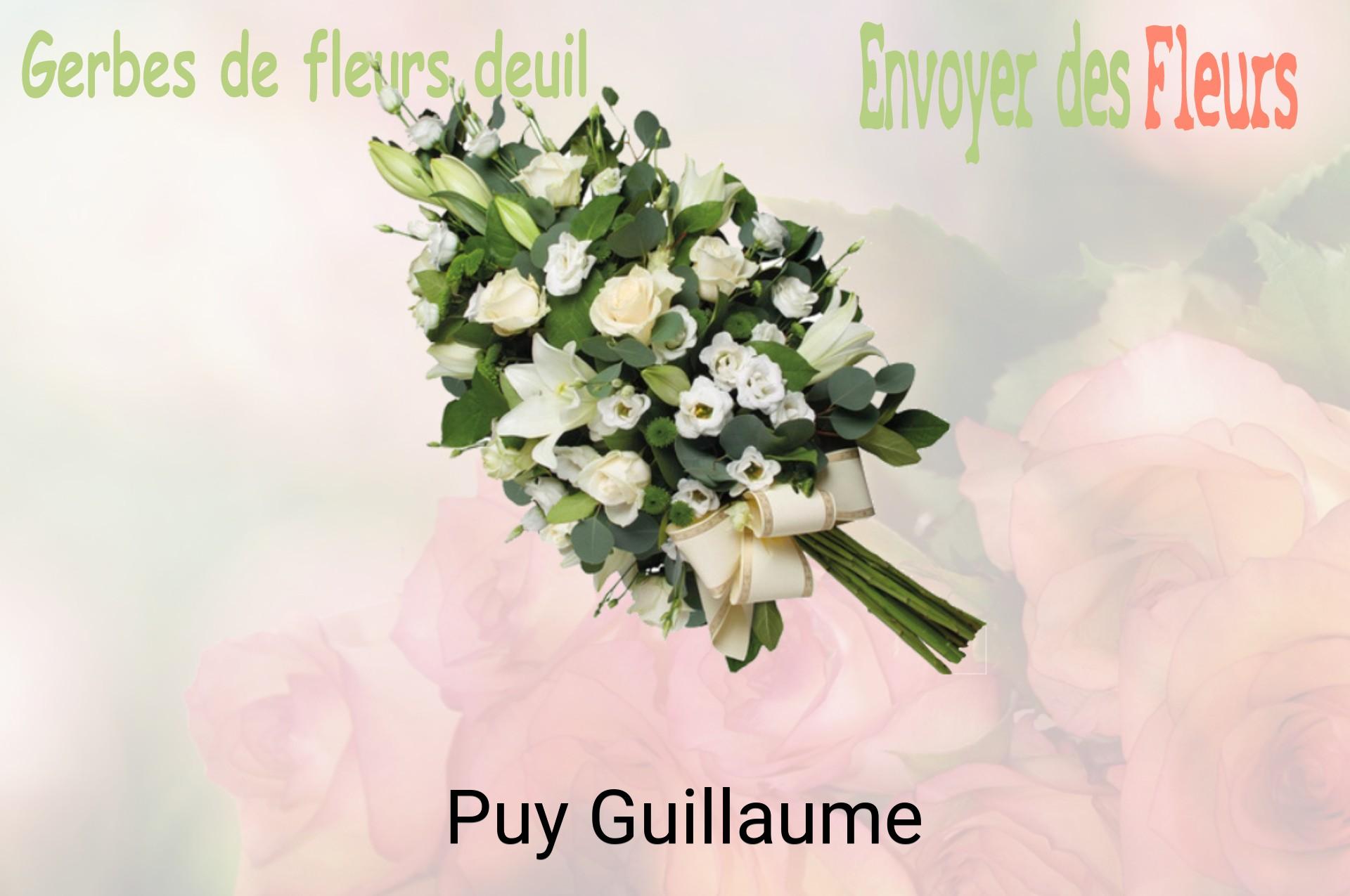 Gerbe de fleurs de deuil livrée à Puy-Guillaume